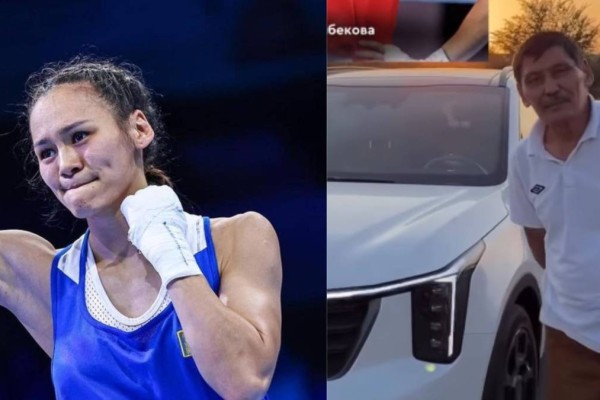 Марқұм анасының көзіндей: Алуа Балқыбекова әкесіне көлік сыйлады (ВИДЕО)