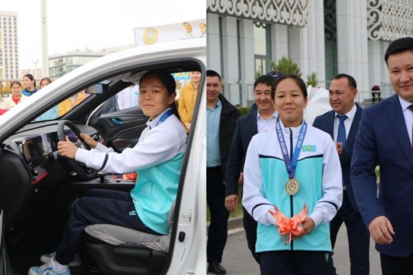 Тұңғыш рет әлем чемпионы атанған қазақ қызына темір тұлпар табысталды (ФОТО)