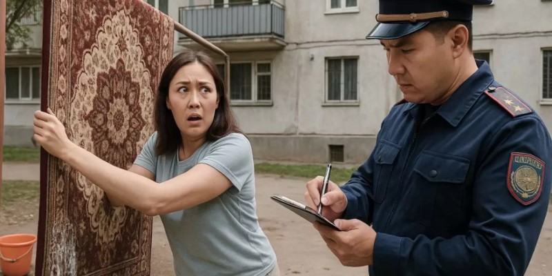 Енді Қазақстанда үйінің ауласында кілем жуғандарға айыппұл салынады