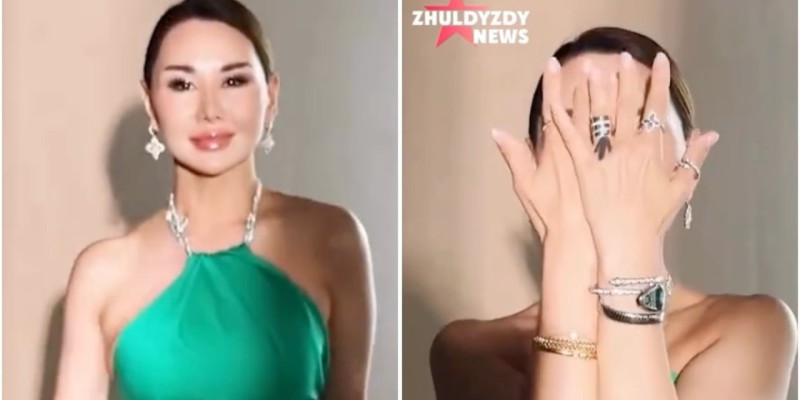 "Қолына бір пәтерді тағып алған": Динара Сәтжан әшекейлерімен жұртты таңғалдырды (ВИДЕО)