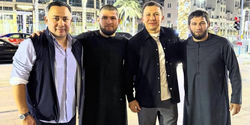 Геннадий Головкин UFC аңызы Хабиб Нурмагомедовпен кездесті (ФОТО)
