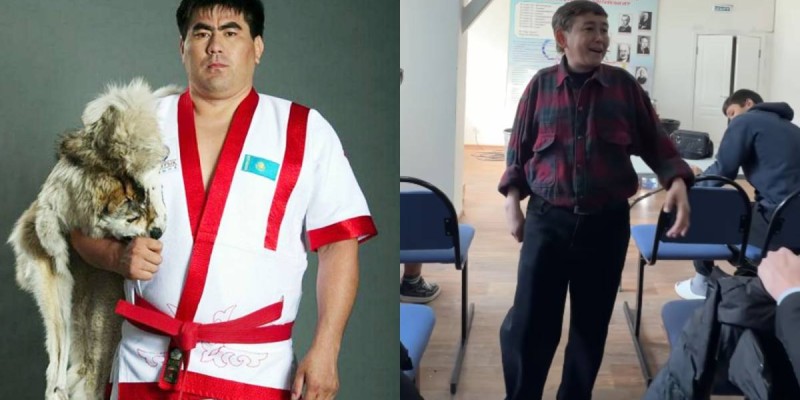 Балуан Бейбіт Ыстыбаев танымал блогерді көкпардағы серкедей тартқылап тастады (ВИДЕО)