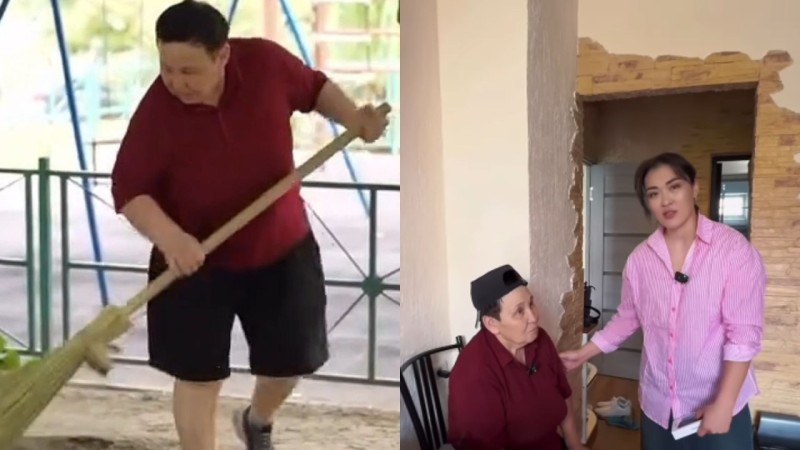 20 жылдан бері аула сыпырып жүрген чемпионымызға бағалы сыйлықтар табысталды (ВИДЕО)