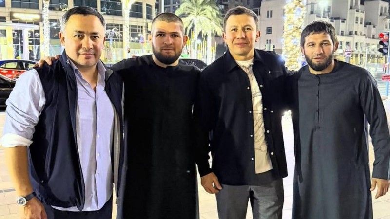 Геннадий Головкин UFC аңызы Хабиб Нурмагомедовпен кездесті (ФОТО)