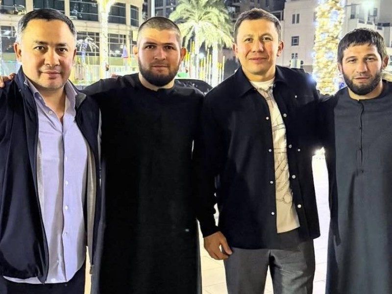 Геннадий Головкин UFC аңызы Хабиб Нурмагомедовпен кездесті (ФОТО)